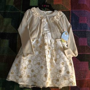 Girls Special Occasion Dress & Sweater Bundle